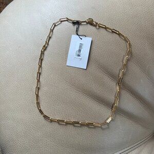 Aureus + Argent RAVENA PAPERCLIP CHAIN NECKLACE